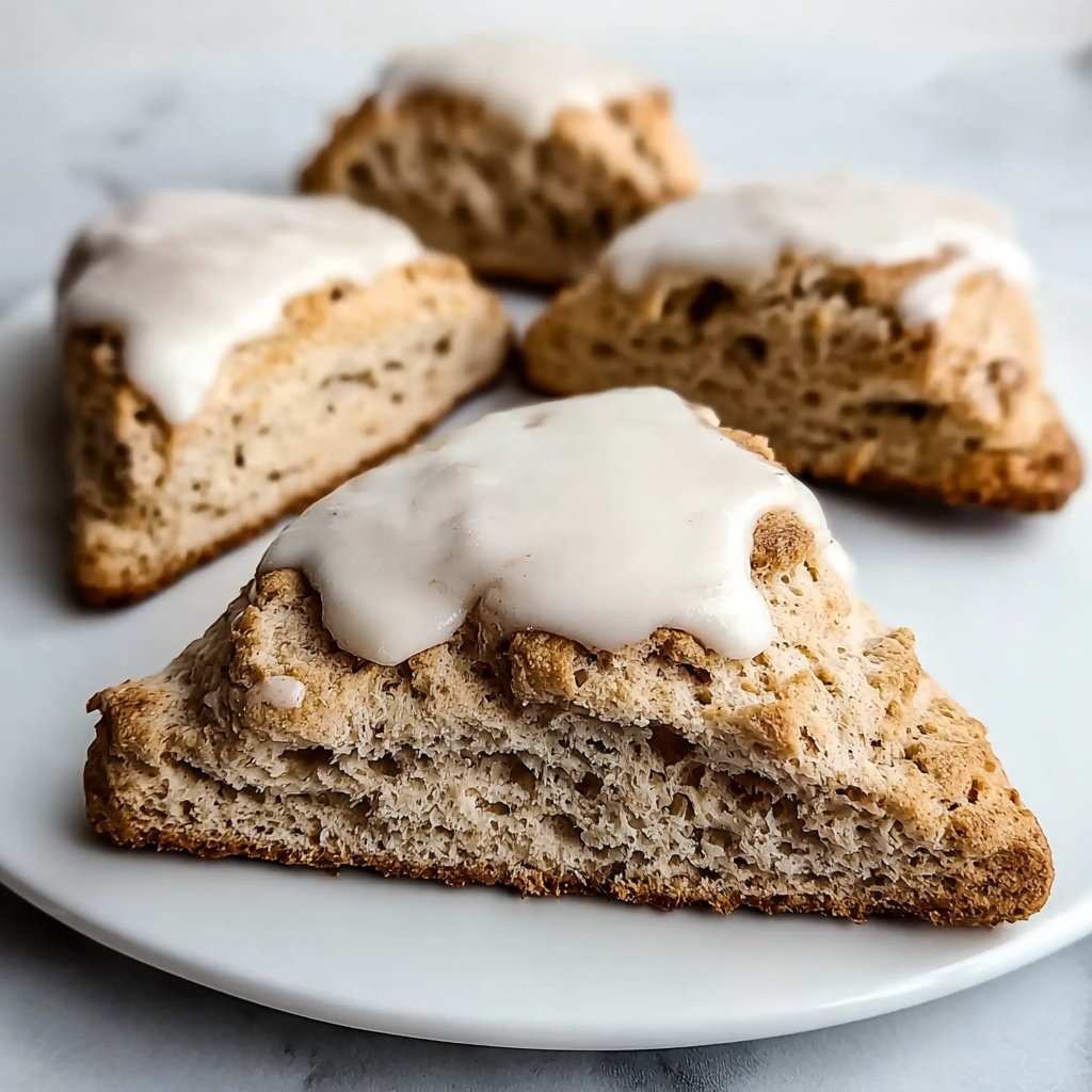 Easy Gingerbread Scones with Vanilla Glaze Recipe - Recipe Image