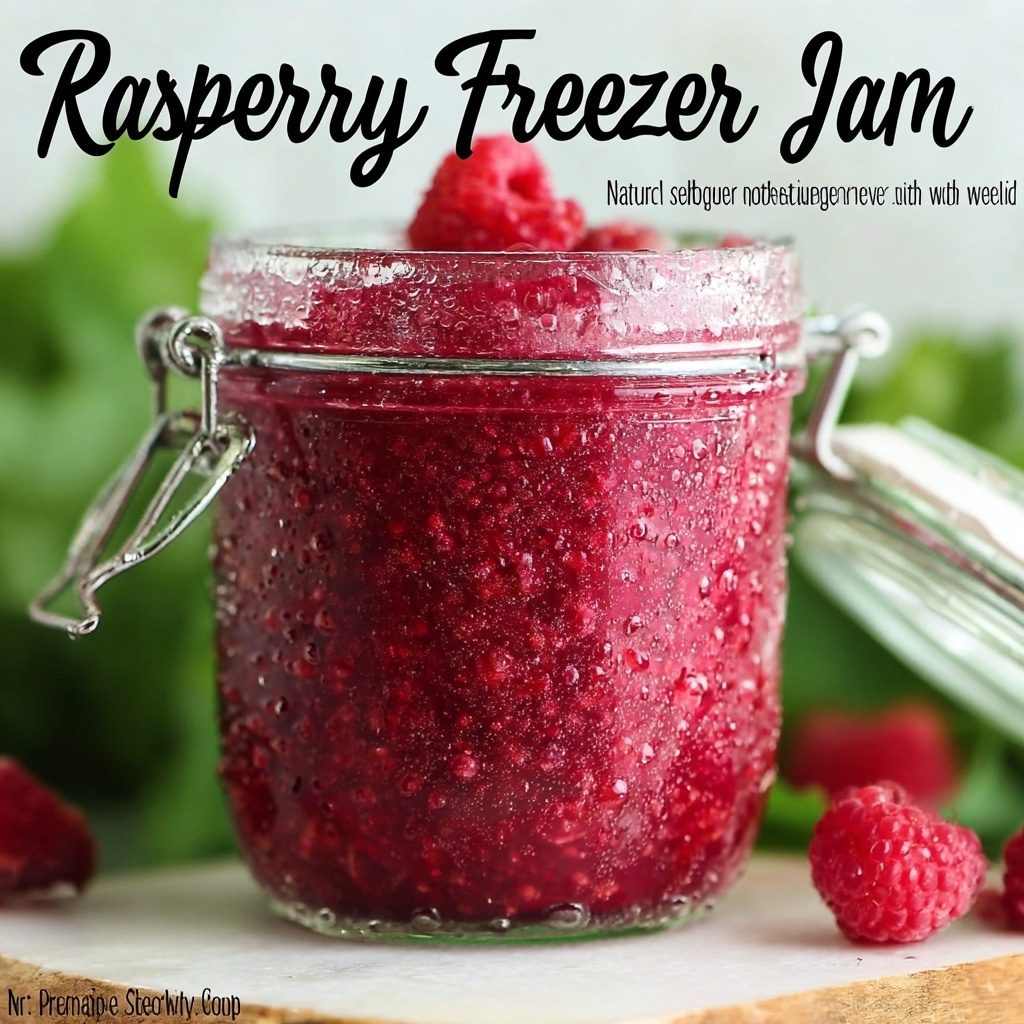 Freezer Raspberry Jam Recipe - Recipe Image