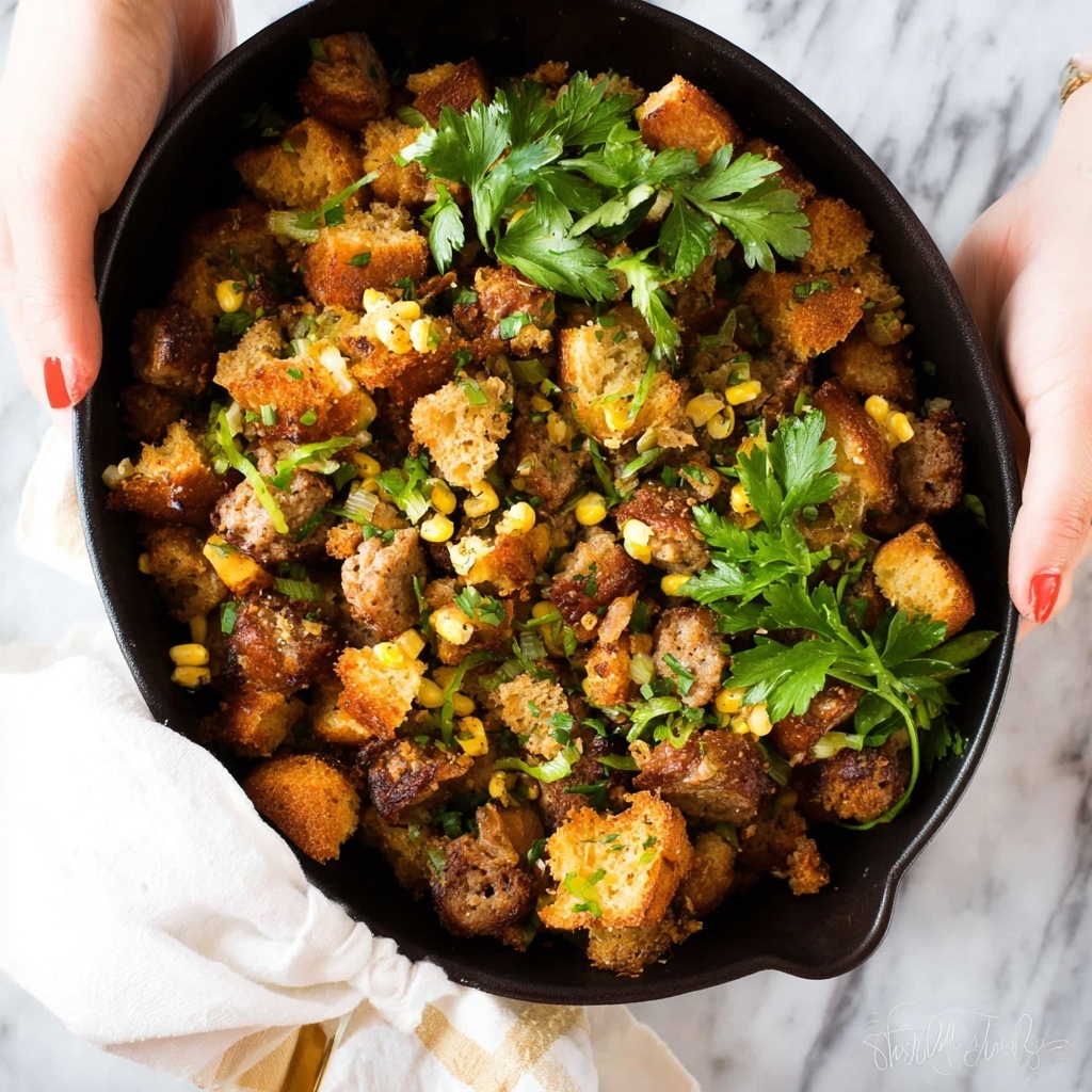 Vegetarian Rye Bread, Onion and Apple Stuffing Recipe - Recipe Image