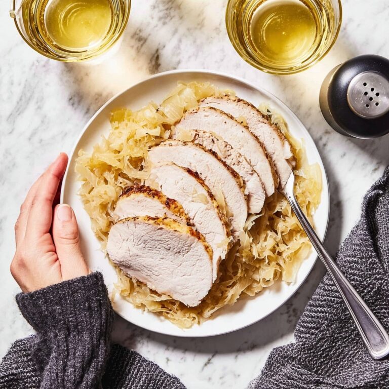 Pork Roast with Sauerkraut, Apples, and Maple Glaze Recipe