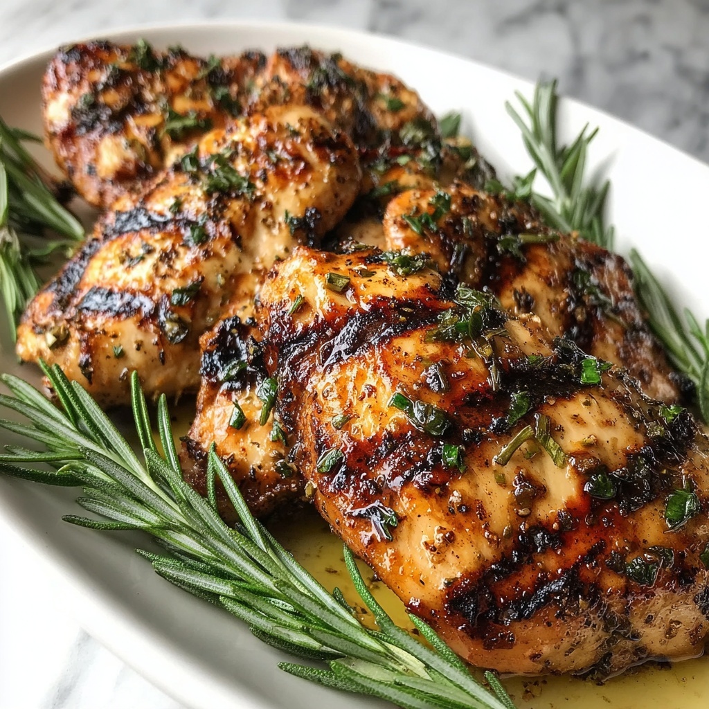 Grilled Boneless Chicken Thighs with Herb Marinade Recipe - Recipe Image
