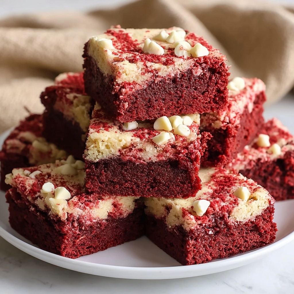Red Velvet Cookie Bars with White Chocolate Chips and Cream Cheese Frosting Recipe - Recipe Image