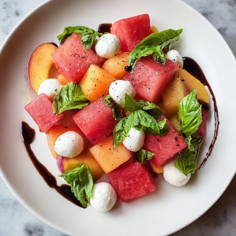 Summer Peach Watermelon Salad Recipe