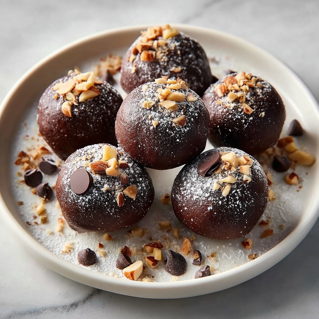 No-Bake Cottage Cheese Brownie Batter Protein Bites Recipe - Recipe Image