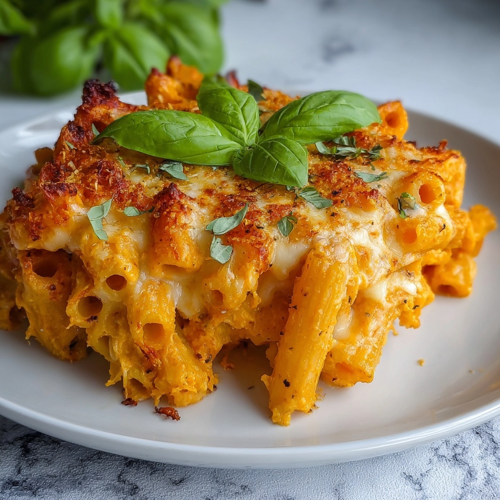 Cheesy Pumpkin-Tomato Pasta Bake Recipe - Recipe Image
