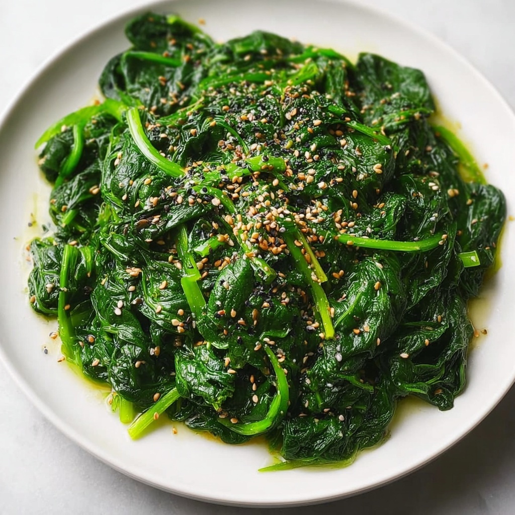 Korean Spinach Side Dish (Sigeumchi Namul) Recipe - Recipe Image