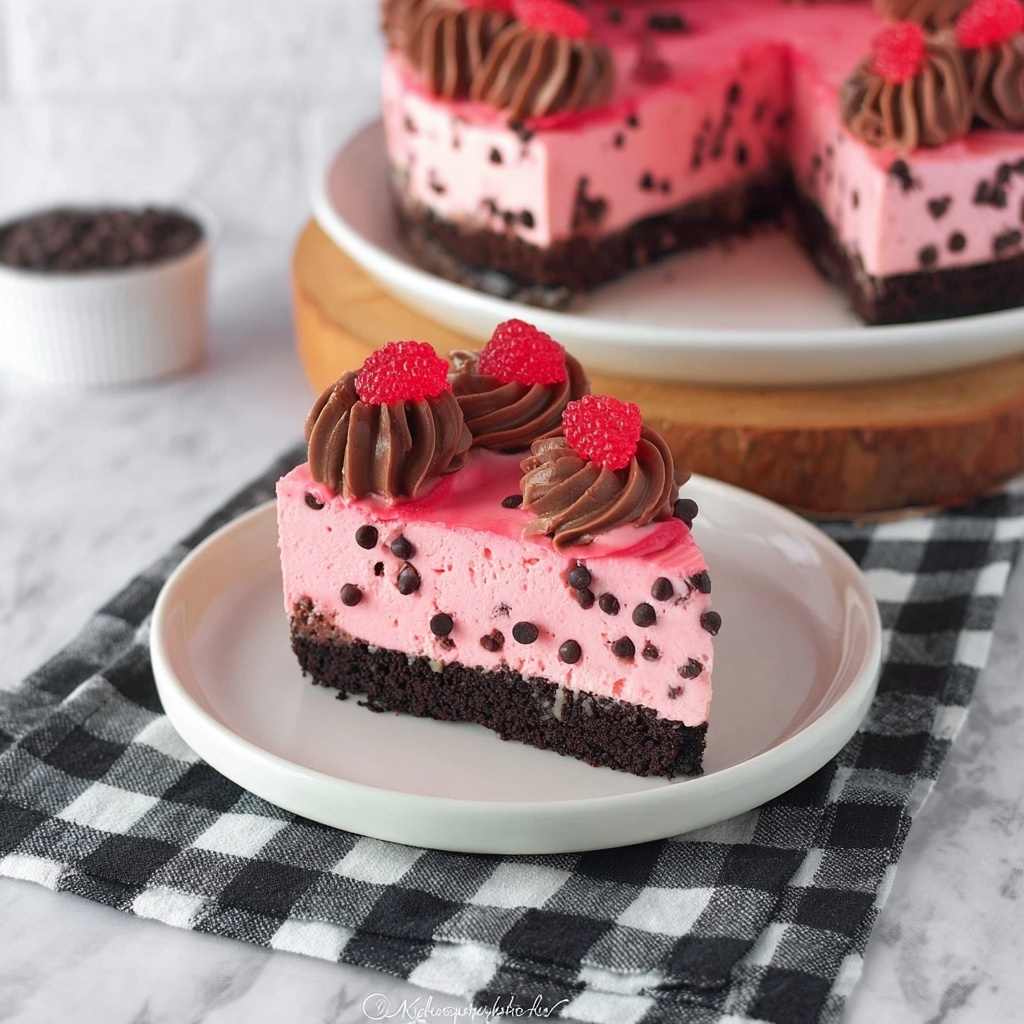 Cherry Chocolate Chip Cheesecake Recipe - Recipe Image