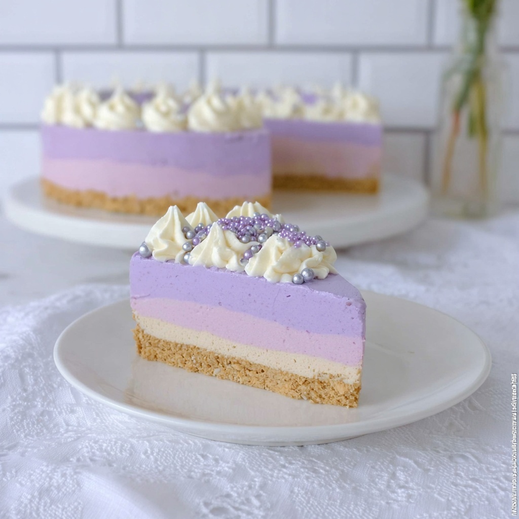 Vanilla Lavender Cheesecake Recipe - Recipe Image