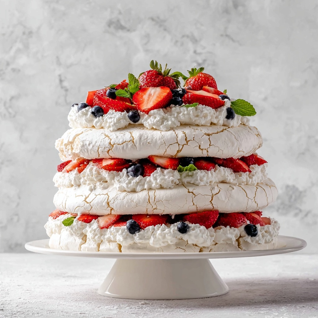 Strawberry Meringue Cake Recipe - Recipe Image
