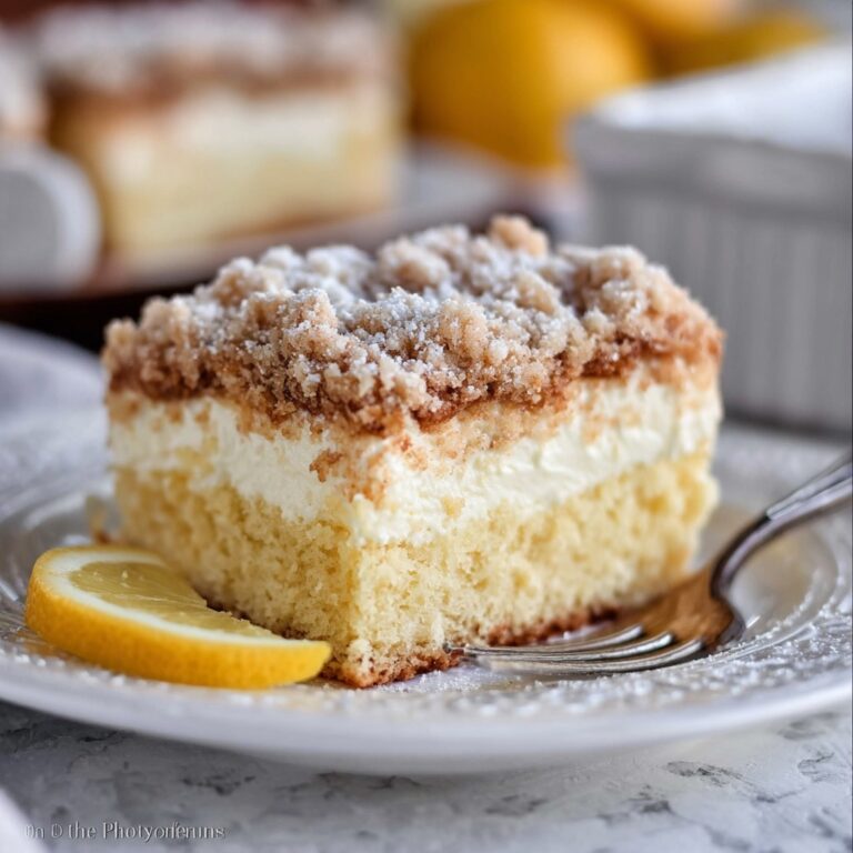Lemon Coffee Cake with Cream Cheese Filling Recipe