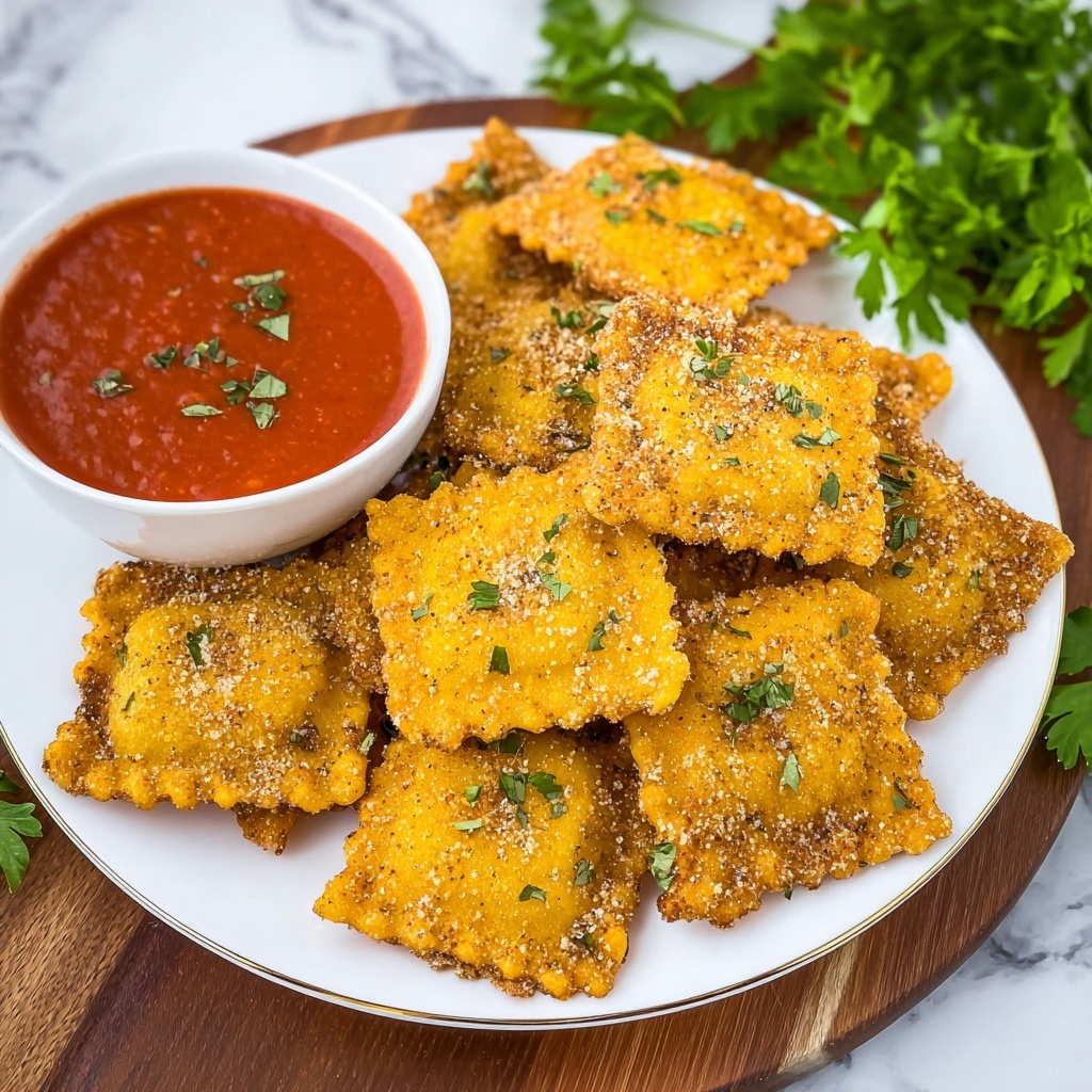 Crispy Fried Ravioli with Parmesan and Marinara Recipe - Recipe Image