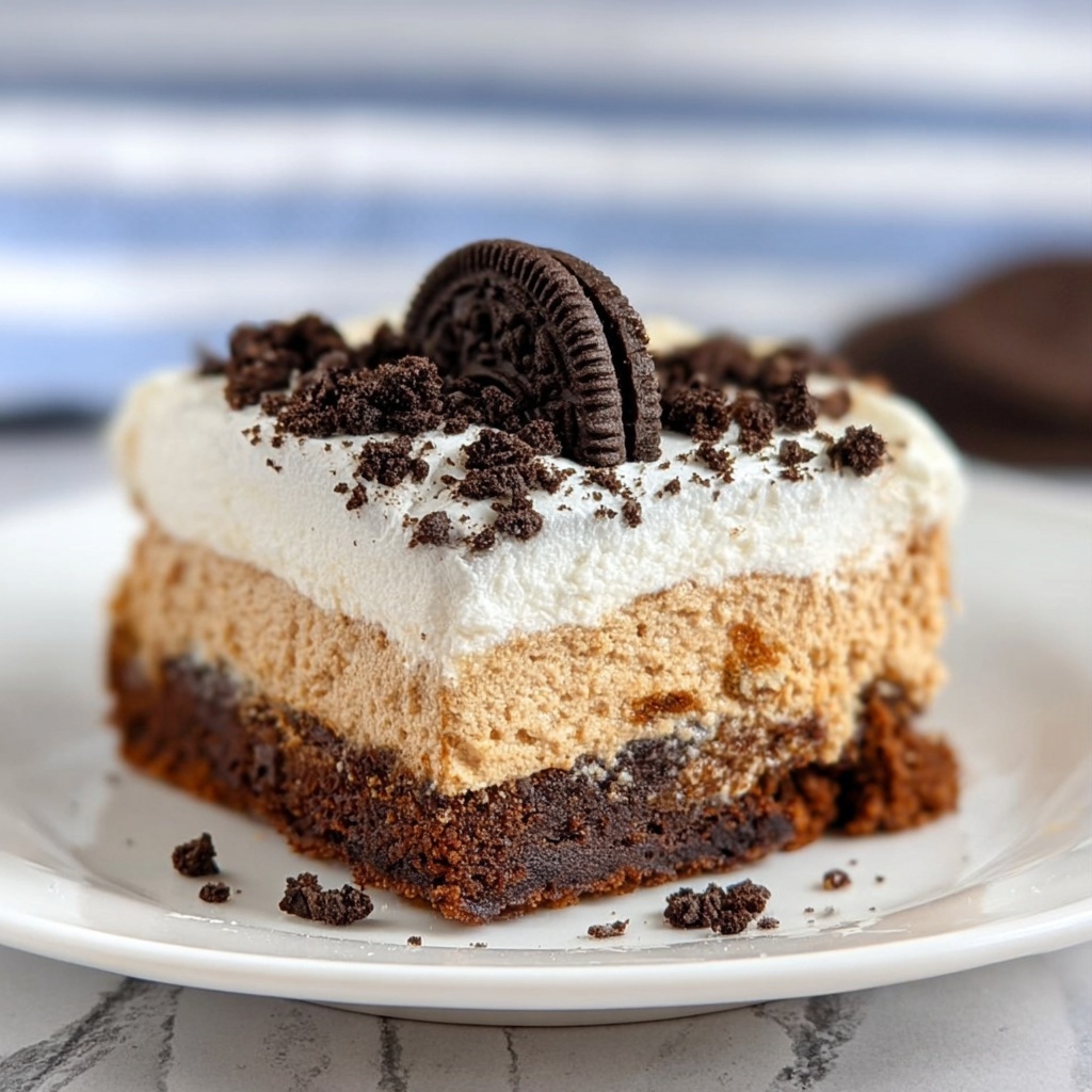 Chocolate Oreo Cheesecake Bars Recipe - Recipe Image