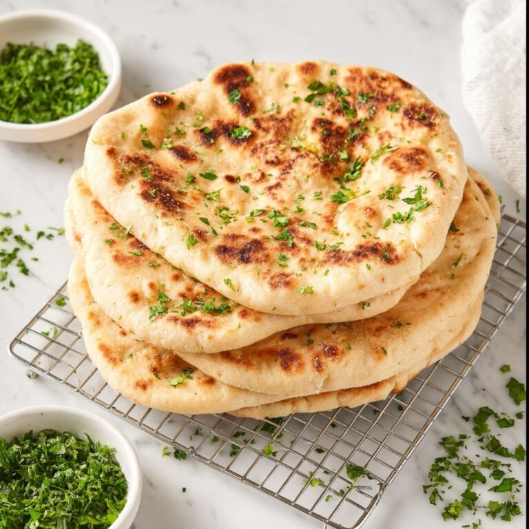 Homemade Garlic Naan Bread Recipe