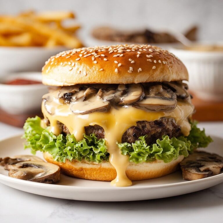 Super Mushroom Swiss Burger Recipe