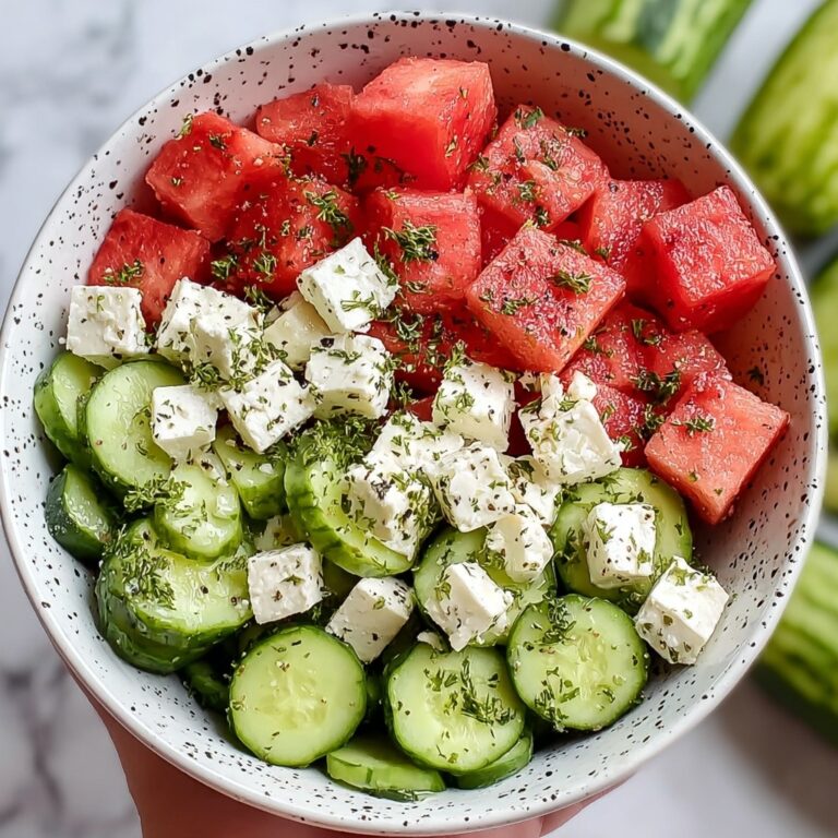 Easy and Refreshing: Simple Watermelon Cucumber Feta Salad Recipe