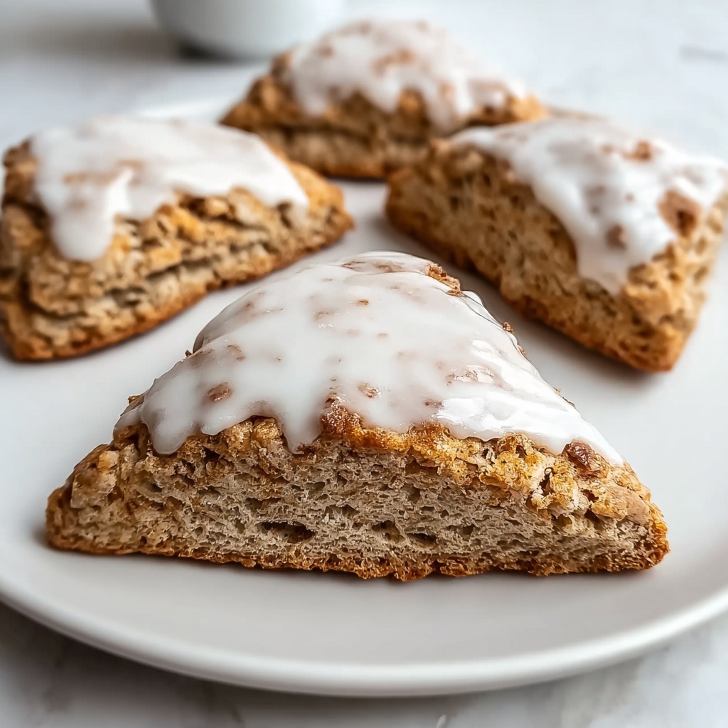 Easy Gingerbread Scones with Vanilla Glaze Recipe - Recipe Image