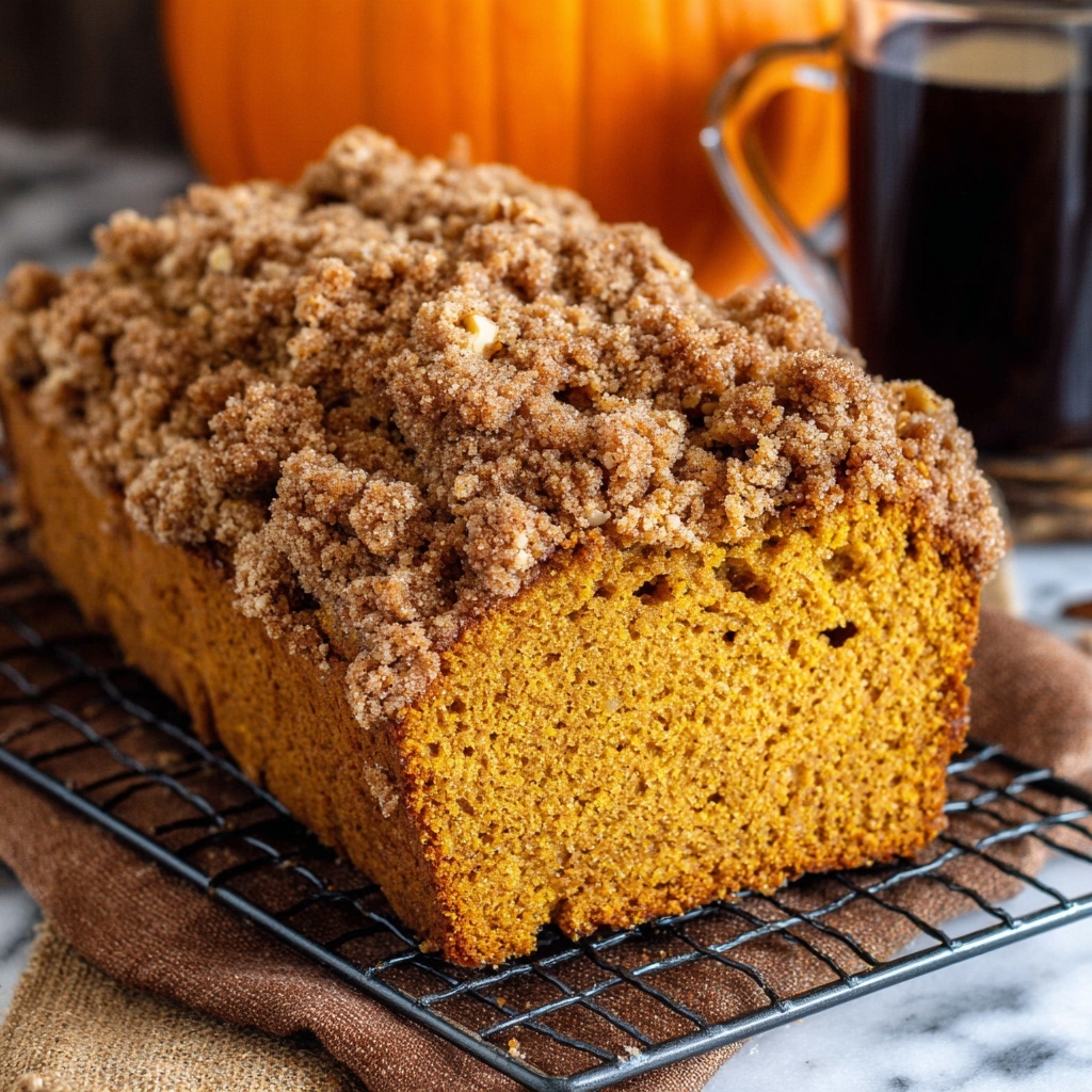 Pecan Streusel Pumpkin Bread Recipe - Recipe Image