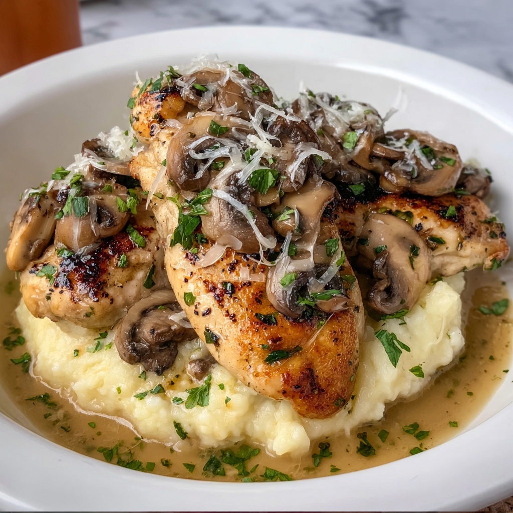 Mushroom Asiago Chicken Recipe - Recipe Image