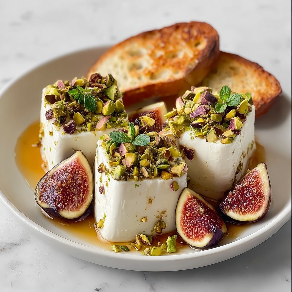 Goat Cheese Appetizer with Honey, Fig & Pistachios Recipe - Recipe Image