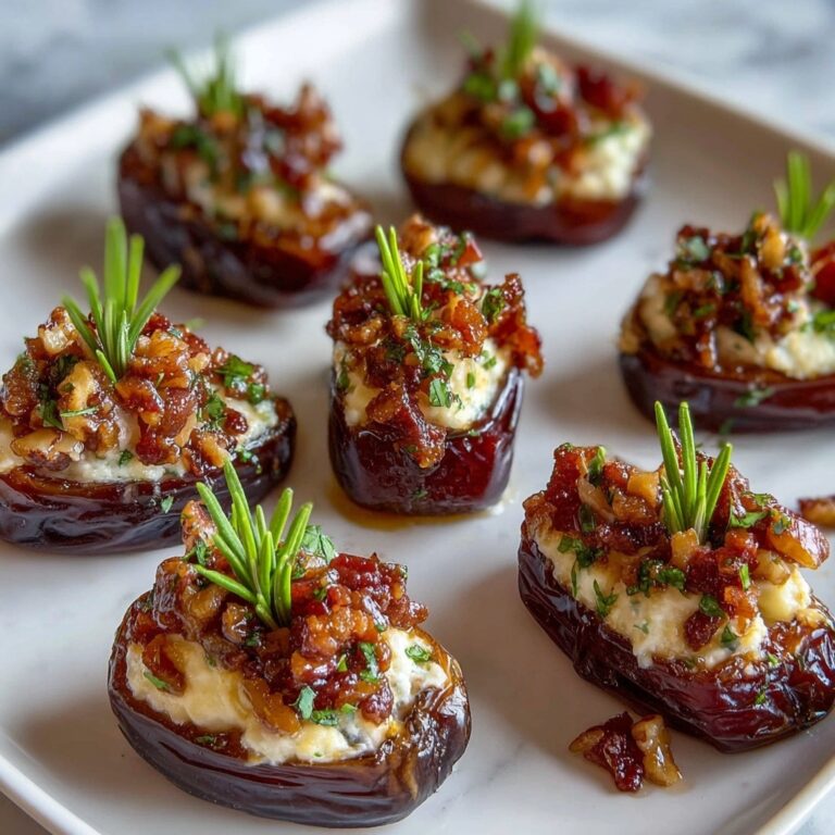 Sweet and Savory Baked Stuffed Dates with Goat Cheese and Bacon Recipe