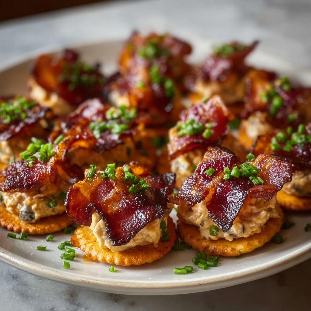 Savory Crispy Bacon-Wrapped Crackers with Smoky Cheese Spread Recipe - Recipe Image