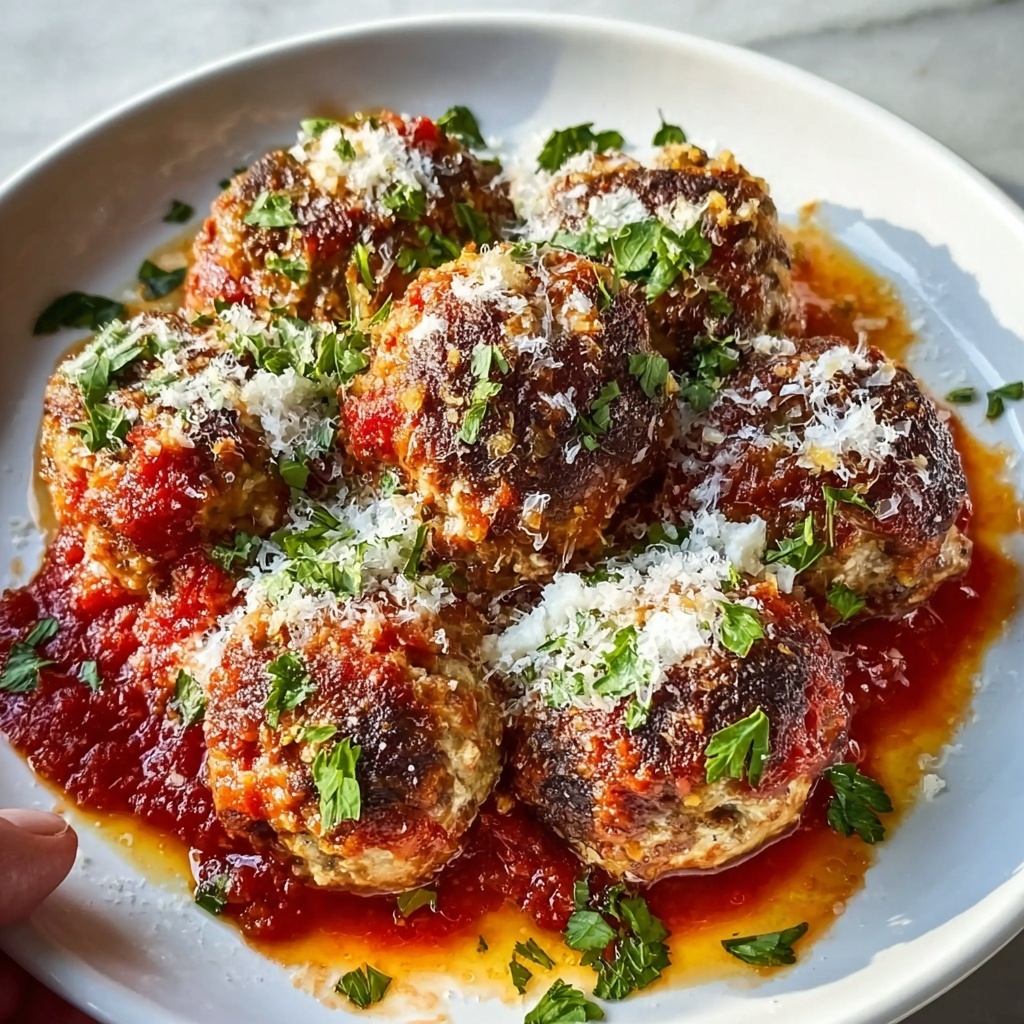 Slow Cooker Chicken Parmesan Meatballs Recipe - Recipe Image