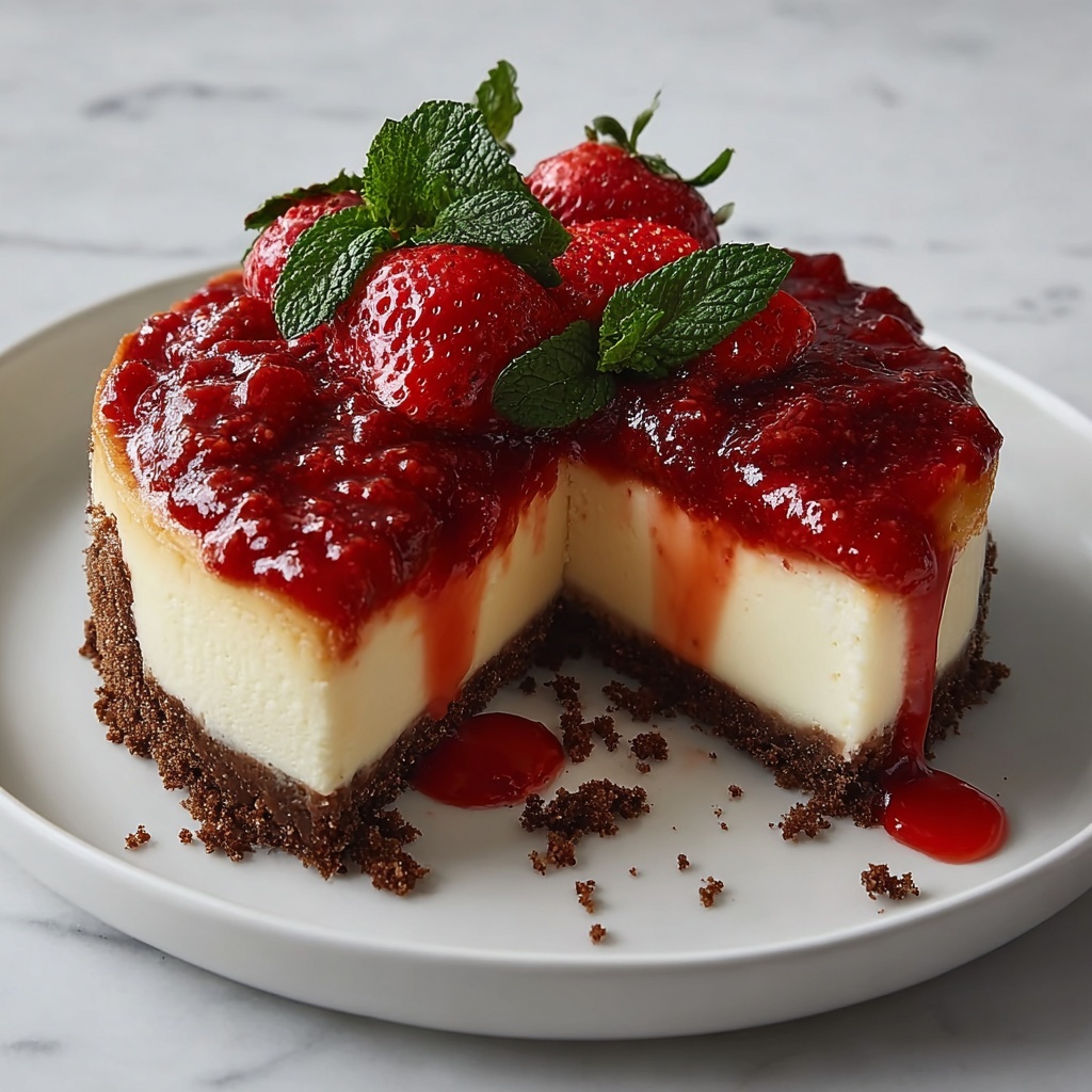 Strawberry Crumble Cheesecake Recipe - Recipe Image