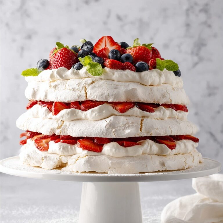 Strawberry Meringue Cake Recipe