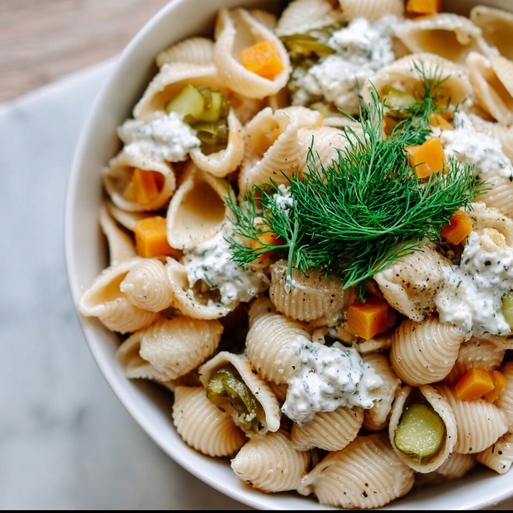 Dill Pickle Pasta Salad Recipe - Recipe Image