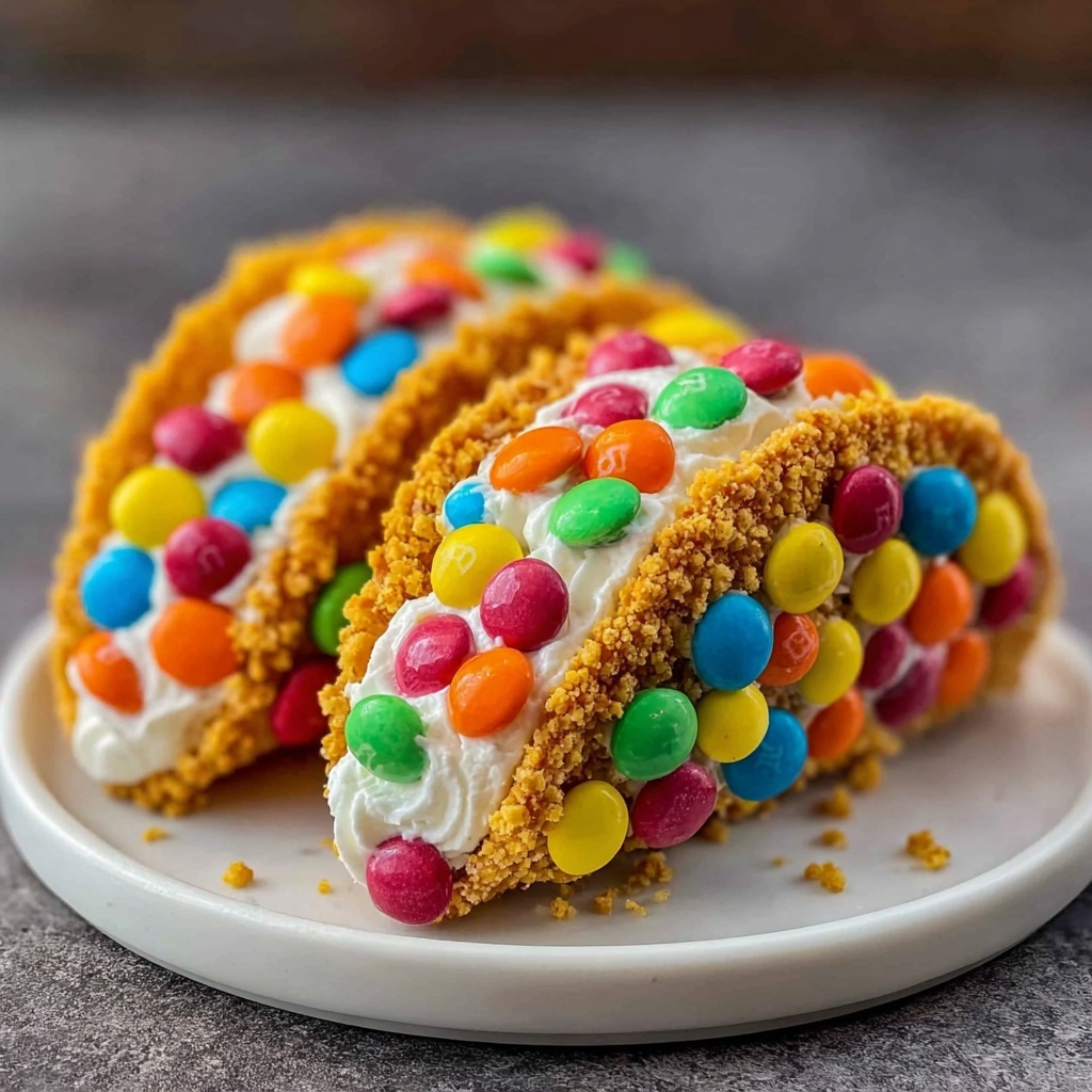 Fruity Pebbles Cheesecake Tacos Recipe - Recipe Image