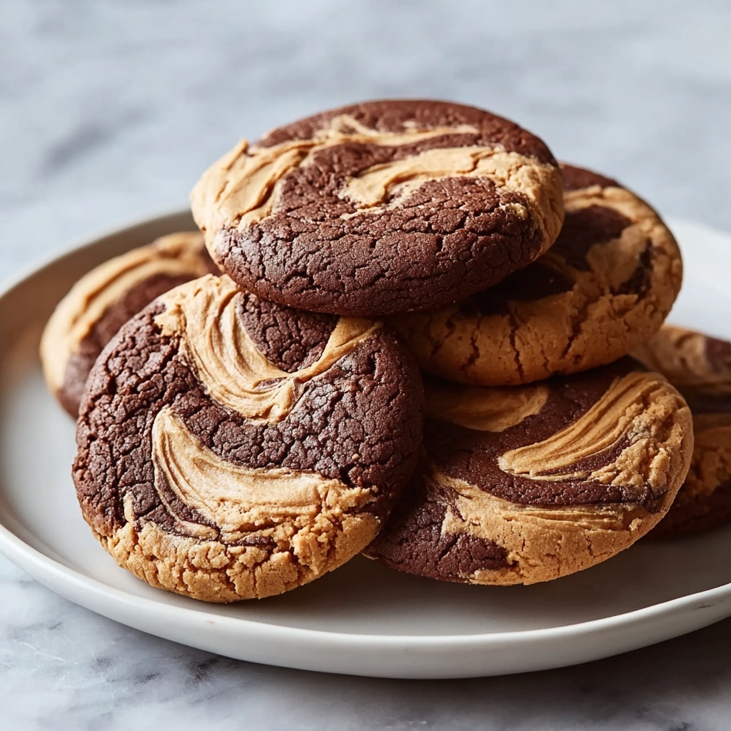 Irresistibly Gooey Chocolate Peanut Butter Swirl Cookies Recipe - Recipe Image