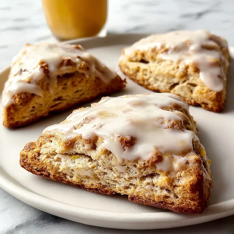 Easy Gingerbread Scones with Vanilla Glaze Recipe