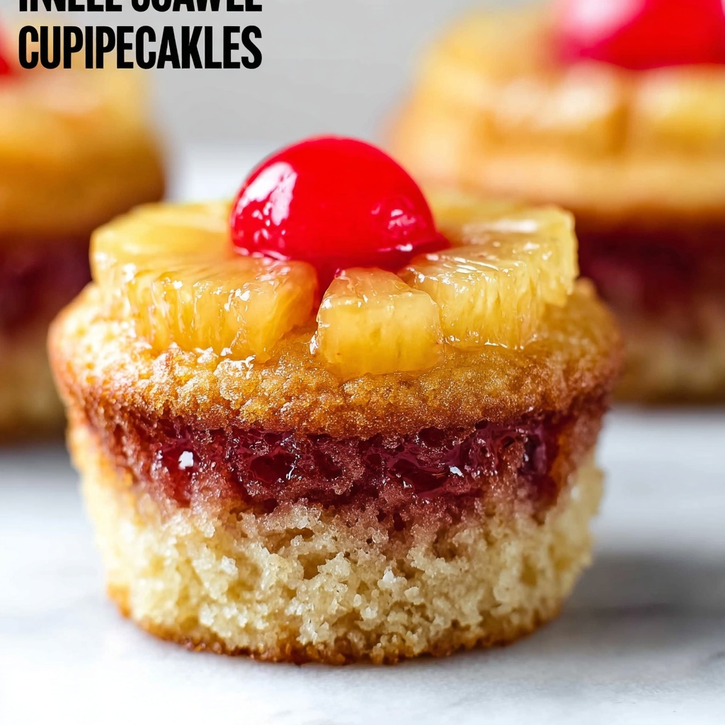 Homemade Pineapple Upside Down Cupcakes Recipe - Recipe Image