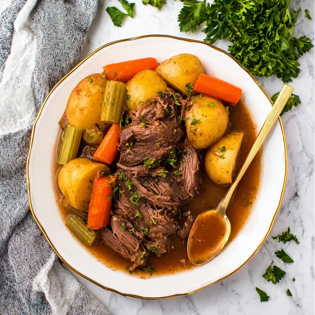 The Best Crockpot Pot Roast Recipe - Recipe Image