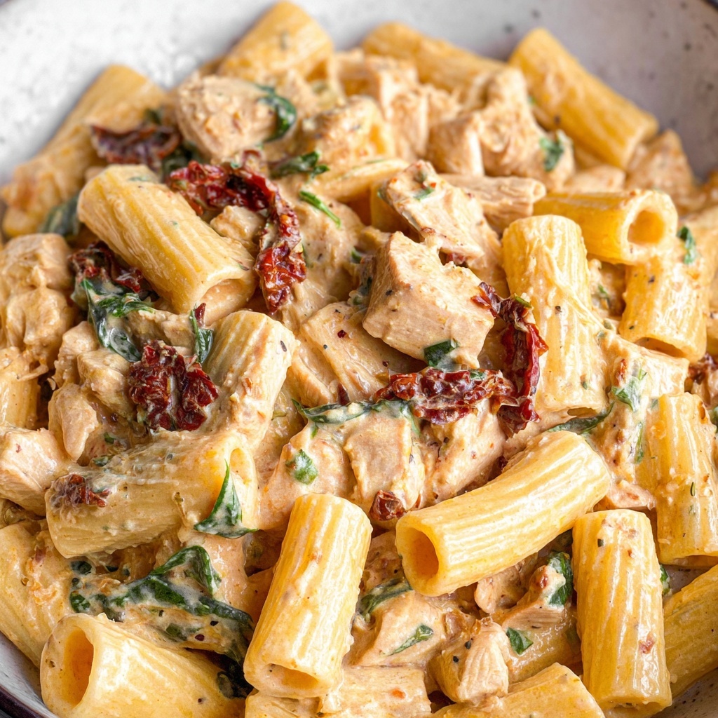 Creamy Sun-Dried Tomato Chicken Pasta Recipe - Recipe Image
