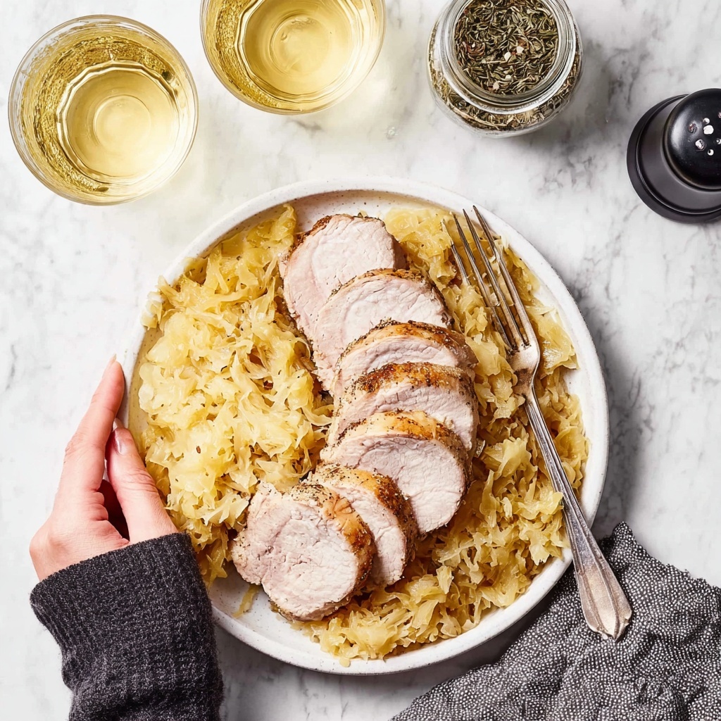 Pork Roast with Sauerkraut, Apples, and Maple Glaze Recipe - Recipe Image