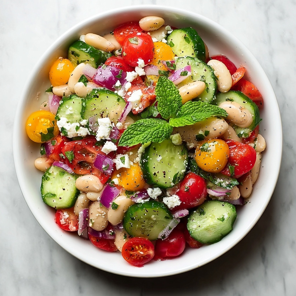 White Bean Salad with Summer Vegetables Recipe - Recipe Image