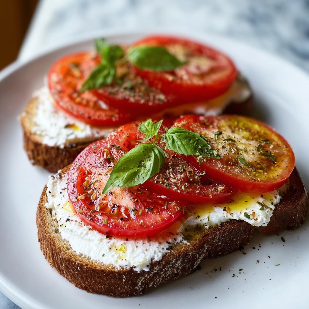 Ricotta and Tomato Sourdough Toast Recipe - Recipe Image