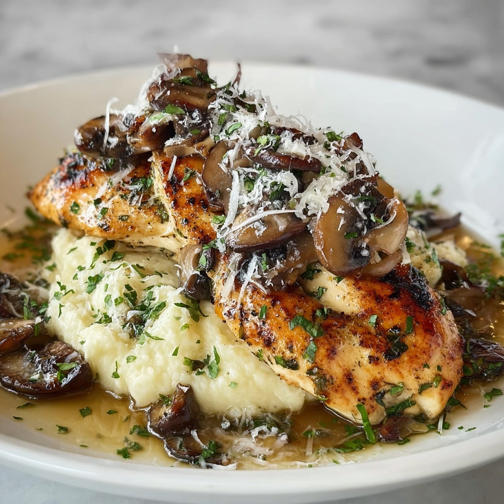 Mushroom Asiago Chicken Recipe - Recipe Image