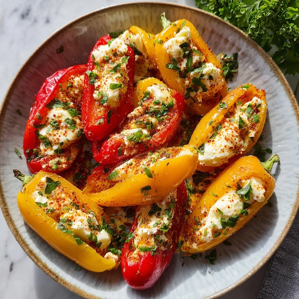 Protein Snack Cheese Stuffed Mini Peppers Recipe - Recipe Image