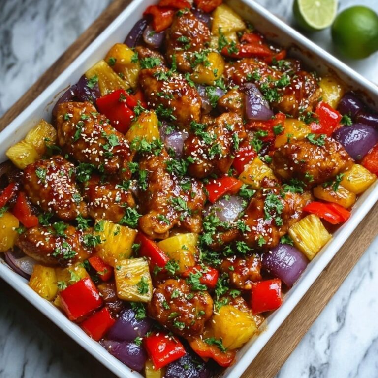 Sheet Pan Hawaiian Chicken with Pineapple and Peppers Recipe