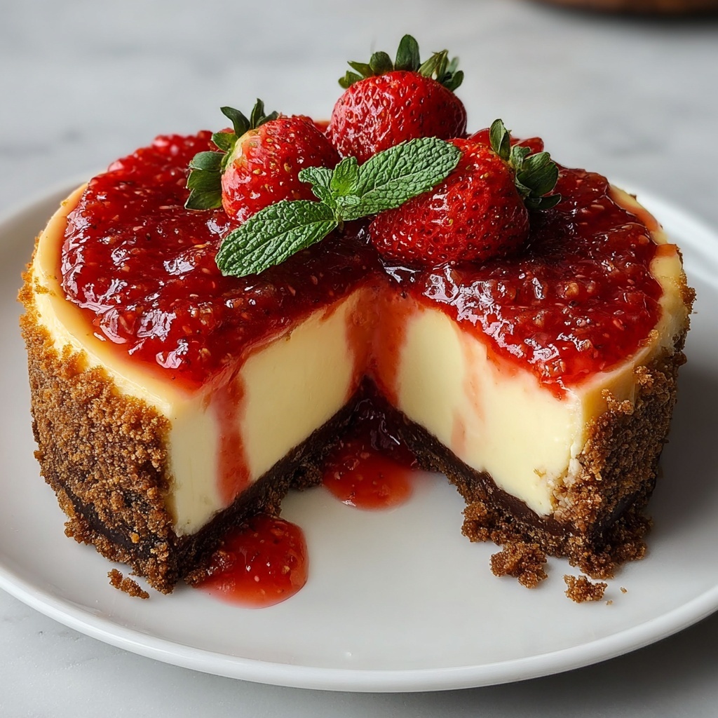 Strawberry Crumble Cheesecake Recipe - Recipe Image