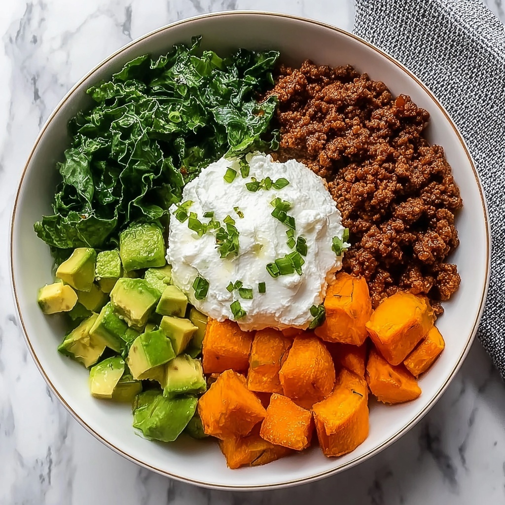 Sweet Potato & Ground Beef Protein Bowl with Cottage Cheese Recipe - Recipe Image