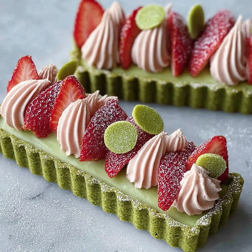 Strawberry Matcha Tart Recipe - Recipe Image