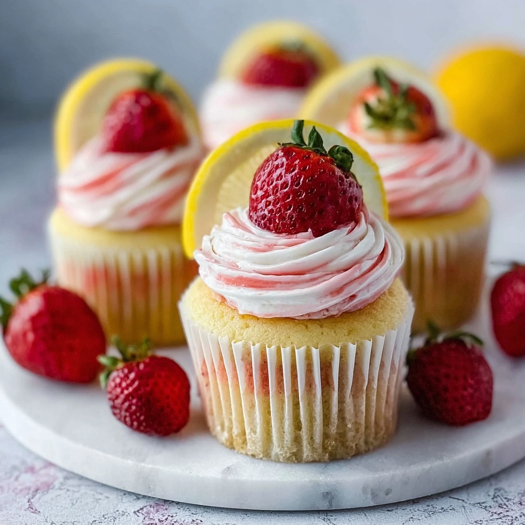 Strawberry Lemonade Cupcakes Recipe - Recipe Image