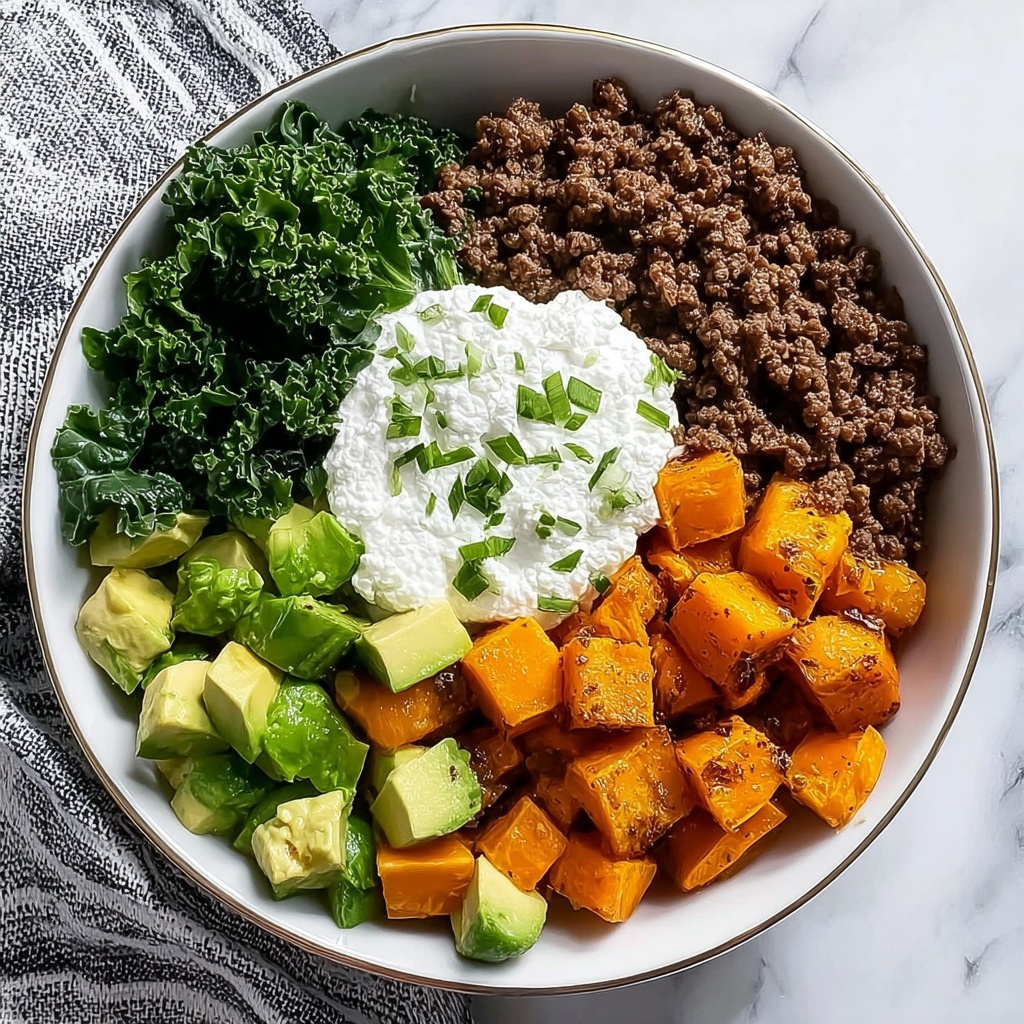 Sweet Potato & Ground Beef Protein Bowl with Cottage Cheese Recipe - Recipe Image
