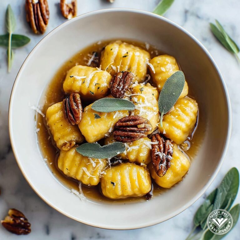 Butternut Squash Gnocchi with Brown Butter Sage Pecan Sauce Recipe