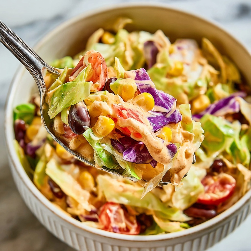 Southwest Chicken Coleslaw Salad Recipe - Recipe Image
