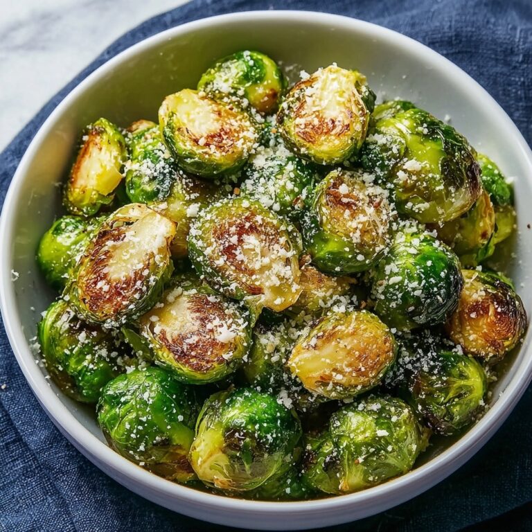 Crispy Garlic Parmesan Brussels Sprouts Recipe