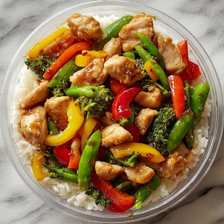 Colorful Chicken & Veggie Stir-Fry with Rice Recipe